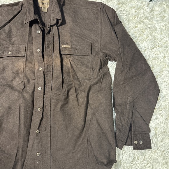 Vintage Cold Storage 100% Cotton 2xlt Brown Long Sleeve Button Up - Picture 3 of 12